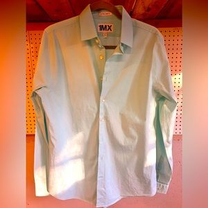 Teal green button down